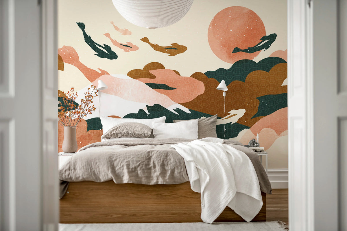 Japandi Mural Wallpaper - room preview 02