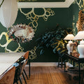 Lightning Clownfish, Green Mural Wallpaper - room preview 02
