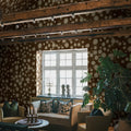Spotted Puffer, Brown Mural Wallpaper - room preview 02