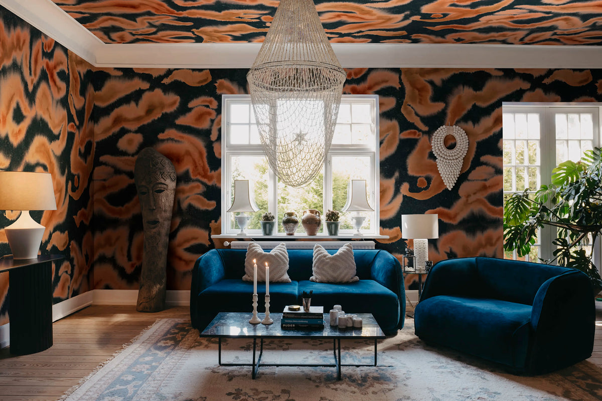 Guppy, Orange Mural Wallpaper - room preview 02