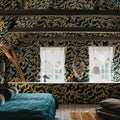 Discus, Orange Blue Mural Wallpaper - room preview 02