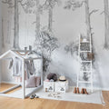 Forest Memories, Graphite Mural Wallpaper - room preview 02