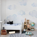 Watercolor Clouds Mural Wallpaper - room preview 02