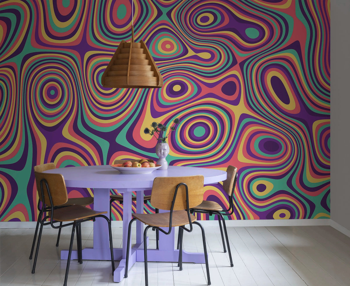 Whimsical Mural Wallpaper - room preview 02