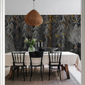Golden Butterflies, Night Mural Wallpaper - room preview 02