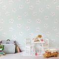 Cute Stars, Mint Mural Wallpaper - room preview 02