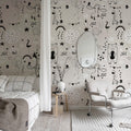 Happy Animals, Gray Mural Wallpaper - room preview 02