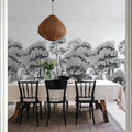 Forest Park, Graphite Mural Wallpaper - room preview 02