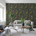 Parrots, Green Mural Wallpaper - room preview 02