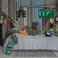 Cartoon City Kids, Colorful Mural Wallpaper - room preview 02