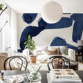 Wiggle Shapes, Blue Mural Wallpaper - room preview 02