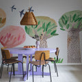 Watercolor Garden Mural Wallpaper - room preview 02