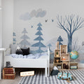 Winter Woods Mural Wallpaper - room preview 02