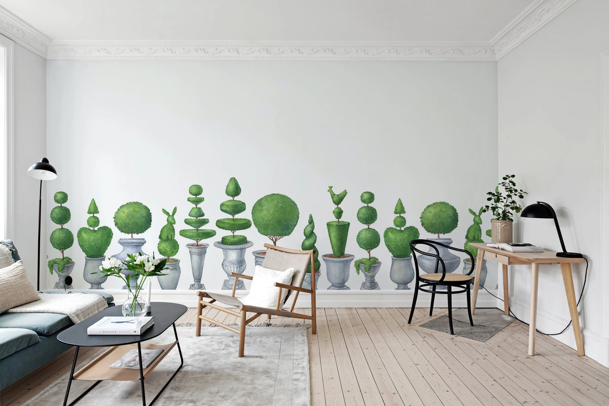 Pot Garden Mural Wallpaper - room preview 02