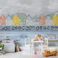 Port Village Mural Wallpaper - room preview 02
