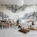 Opulence, Black Lines Mural Wallpaper - room preview 02