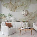 Opulence, Golden Lines Mural Wallpaper - room preview 02