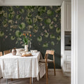 Dangling Ivy, Dark Mural Wallpaper - room preview 02