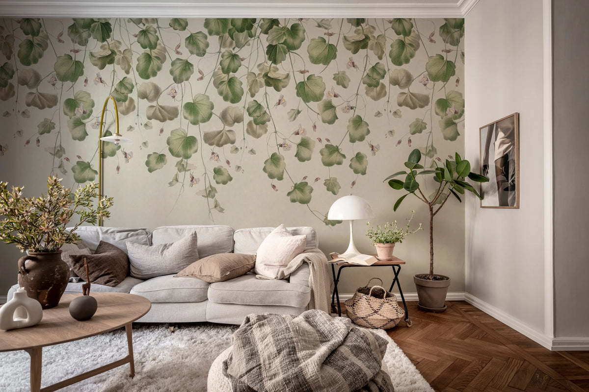 Dangling Ivy, Soft Mural Wallpaper - room preview 02