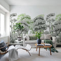 Forest Park, Green Mural Wallpaper - room preview 02