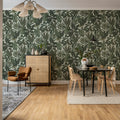 Mischievous Butterflies, Green Mural Wallpaper - room preview 02