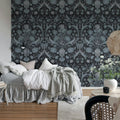 Vintage Tapestry, Blue Mural Wallpaper - room preview 02