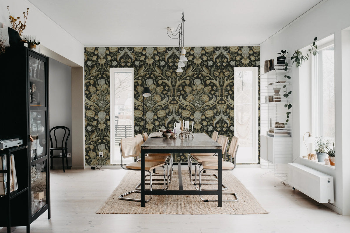 Vintage Tapestry, Yellow Mural Wallpaper - room preview 02
