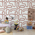 Race Track, Soft Pink Mural Wallpaper - room preview 02