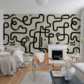 Artzy Path, Beige Mural Wallpaper - room preview 02