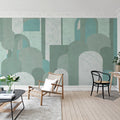 Lovely Arches, Green Mural Wallpaper - room preview 02