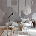 Lovely Arches, Gray Mural Wallpaper - room preview 02