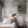 Dinosaur Oasis, Pastel Mural Wallpaper - room preview 02
