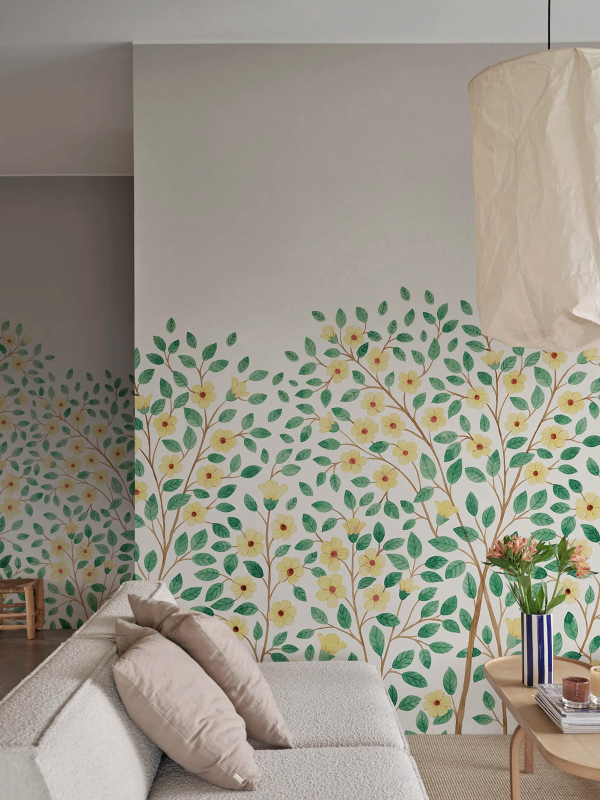Blossom Tree, Yellow Mural Wallpaper - room preview 02
