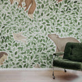 Lullaby, Green Mural Wallpaper - room preview 02