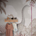 Dinosaur World, Pink Mural Wallpaper - room preview 02
