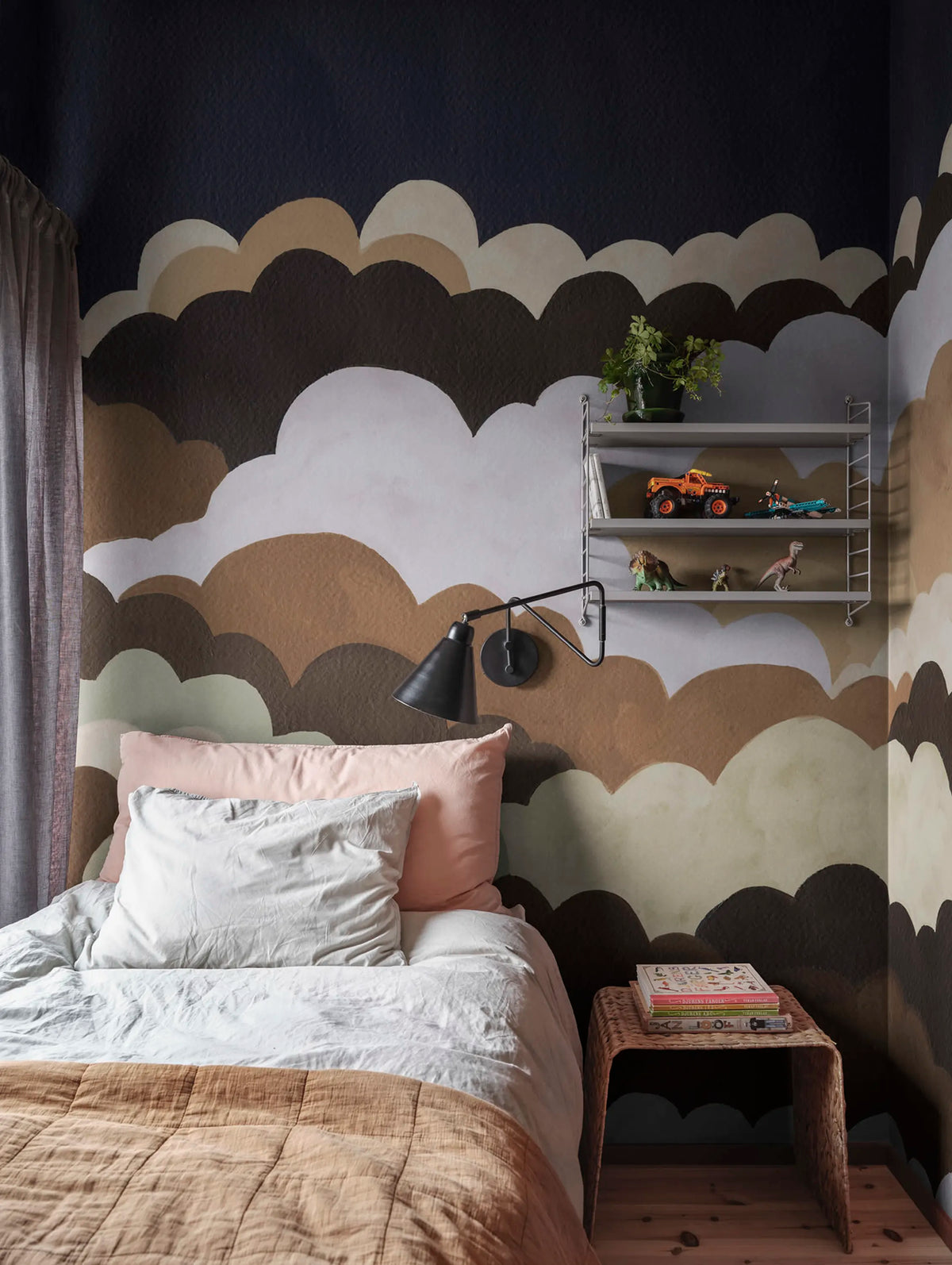Fun Clouds, Night Mural Wallpaper - room preview 02