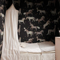 Circus Horses, Black Mural Wallpaper - room preview 02