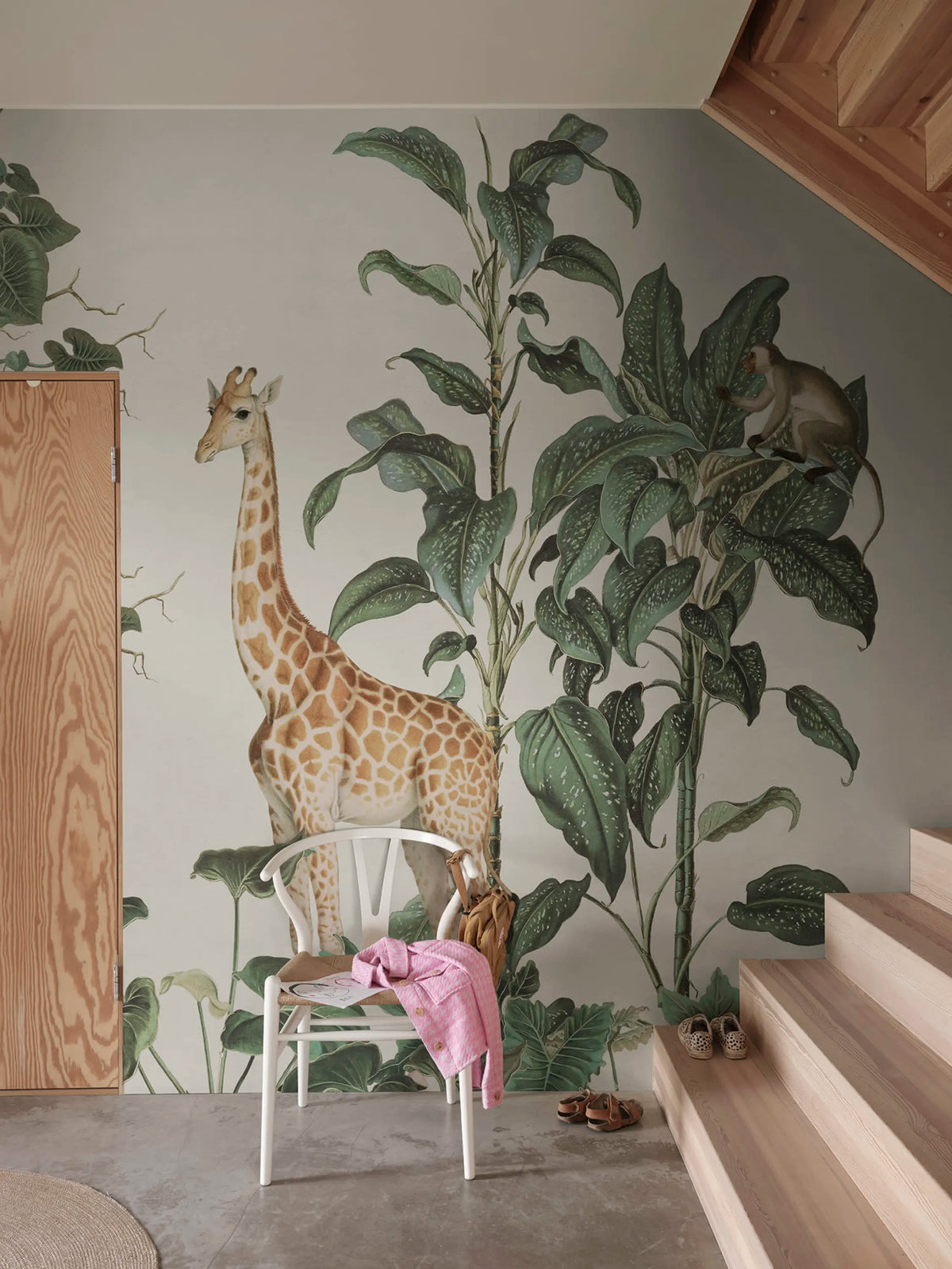 Wildlife stroll, Yellow Mural Wallpaper - room preview 02