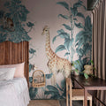 Wildlife Stroll, Pink Mural Wallpaper - room preview 02