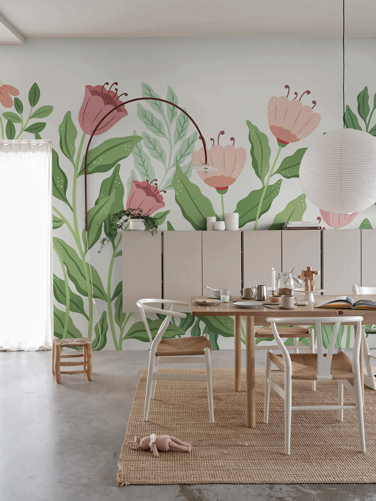 Big Blossom, Pink Mural Wallpaper - room preview 02