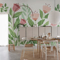 Big Blossom, Pink Mural Wallpaper - room preview 02