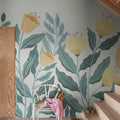 Big Blossom, Yellow Mural Wallpaper - room preview 02