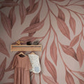 Giant Leaves, Pink Mural Wallpaper - room preview 02