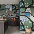 Road Trip, Blue & Green Mural Wallpaper - room preview 02