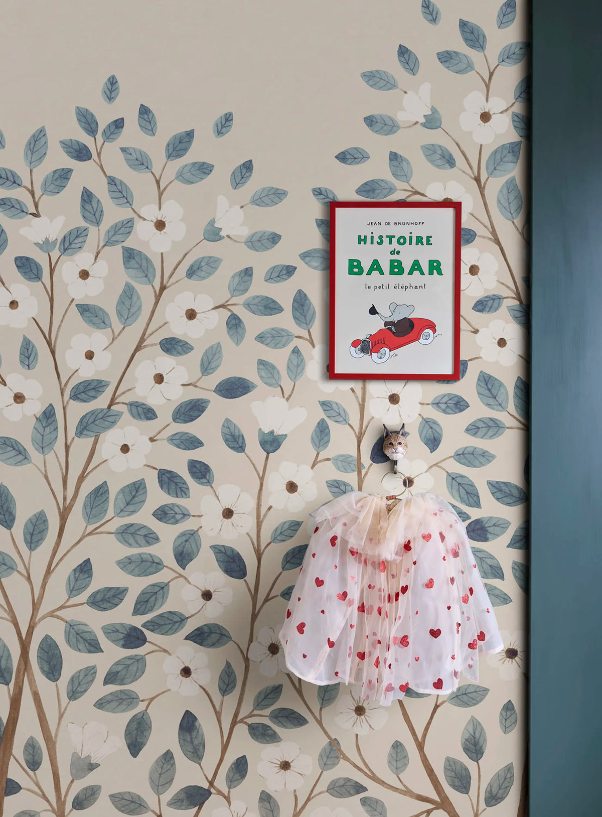 Blossom Tree, Blue Mural Wallpaper - room preview 02