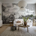 Straw, Graphite Mural Wallpaper - room preview 02