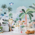 Jungle Fun, Pastel Mural Wallpaper - room preview 02