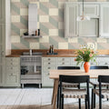Filled Optic, Beige Mural Wallpaper - room preview 02