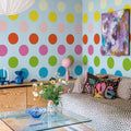 Big Dots, Rainbow Mural Wallpaper - room preview 02