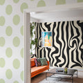 Big Dots, Light Green Mural Wallpaper - room preview 02